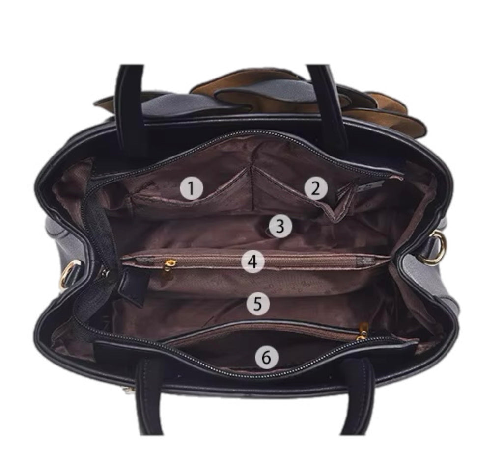Women's Handbag Luxury Shoulder Crossbody Bag Original Leather Multi Pocket Large Capacity Women's Shoulder Bag