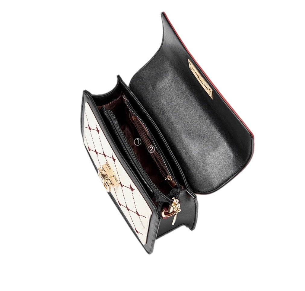 Dames schoudertas Originele leren grote capaciteit crossbody tas met ritsvak Dames luxe messenger schoudertas