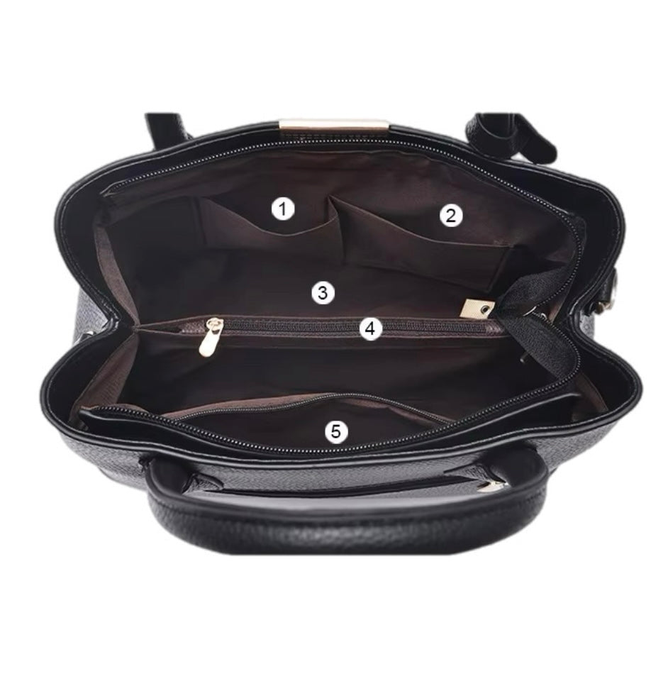 Dames handtas Luxe originele leren grote capaciteit multi-pocket crossbody tas Dames modieuze schoudertas