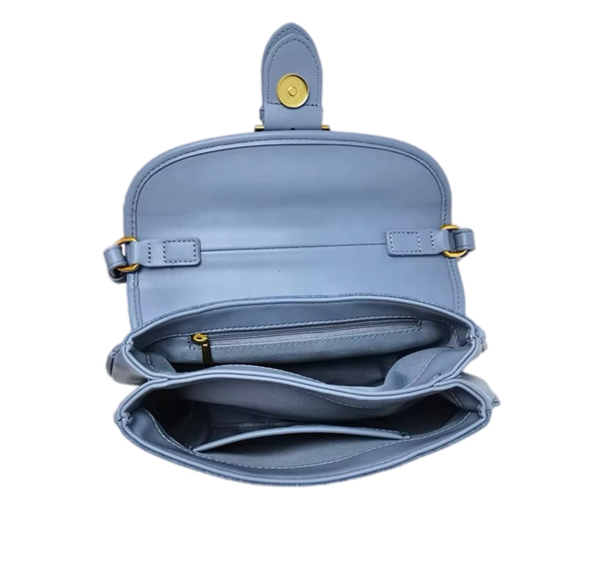 Women's Fashionable Shoulder Bag Multi Pocket Large Capacity Retro Denim Blue Underarm Bag Women's Fashion Shoulder Bag