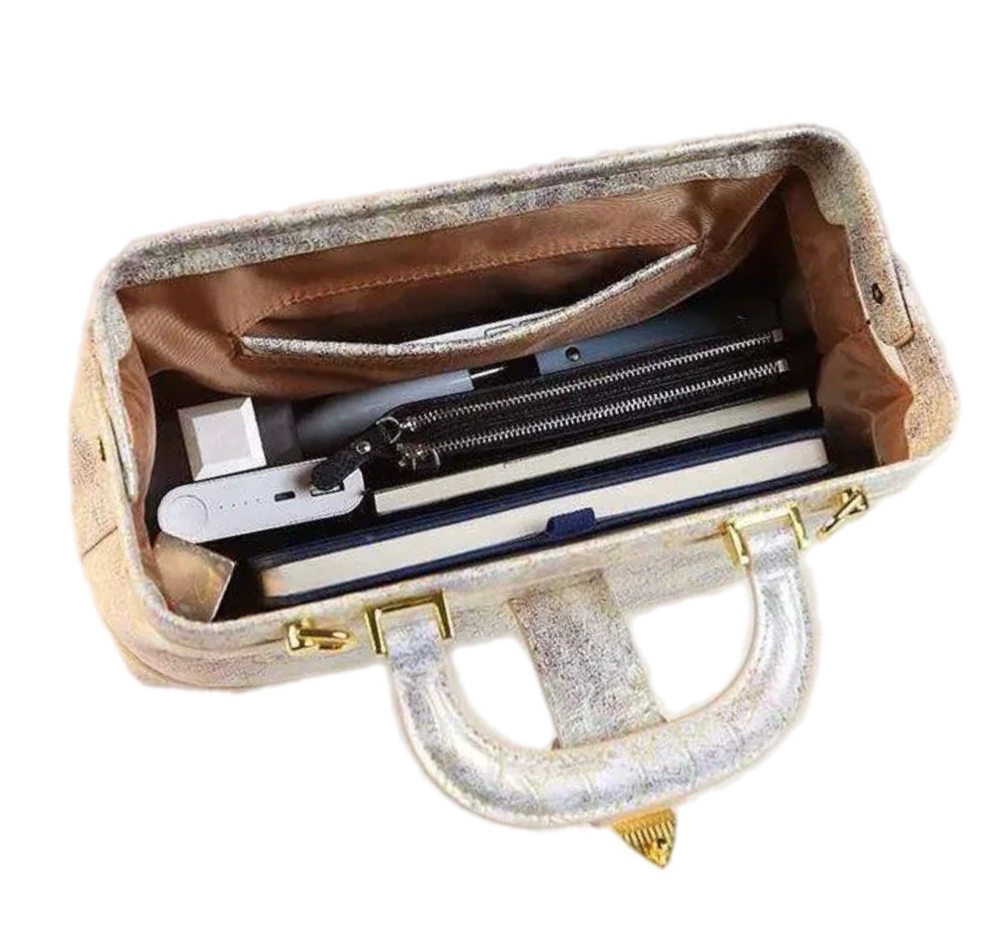 Women's Luxury Handbag Original Leather Large Capacity Party Retro Snakeskin Pattern Dumpling Women Handbag