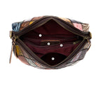 Women's Crossbody Bag Large Capacity Zipper Pocket Original Leather Stitching Fashion Embossed Crossbody Chest bag