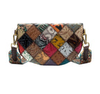 Women's Crossbody Bag Large Capacity Zipper Pocket Original Leather Stitching Fashion Embossed Crossbody Chest bag