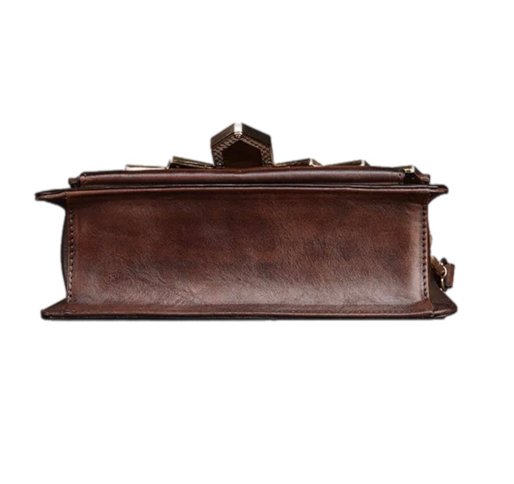 Women Fashionable Shoulder Bag Large Capacity Original Diagonal Leather Retro Small Square Bag Women's Shoulder Bag