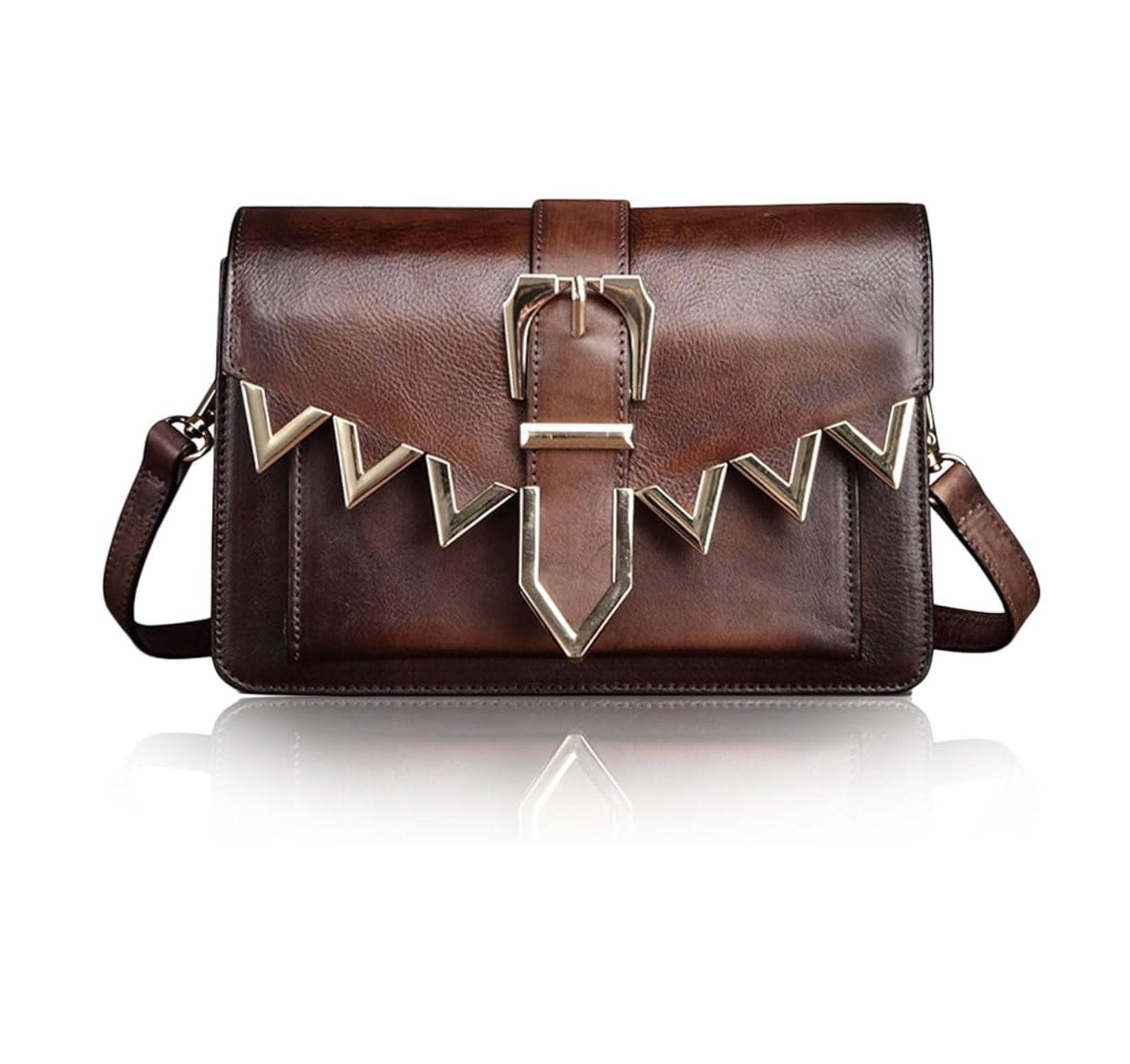 Women Fashionable Shoulder Bag Large Capacity Original Diagonal Leather Retro Small Square Bag Women's Shoulder Bag