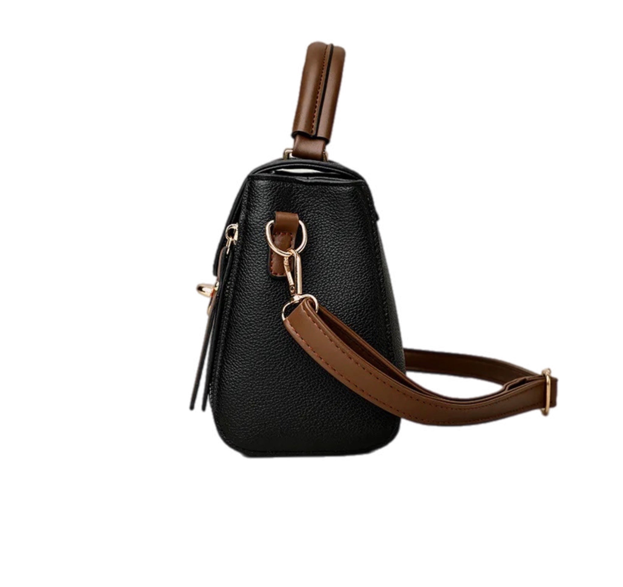 Modieuze schoudertas voor dames, handtas met meerdere zakken, grote capaciteit, originele leren retro draagbare schoudertas voor dames