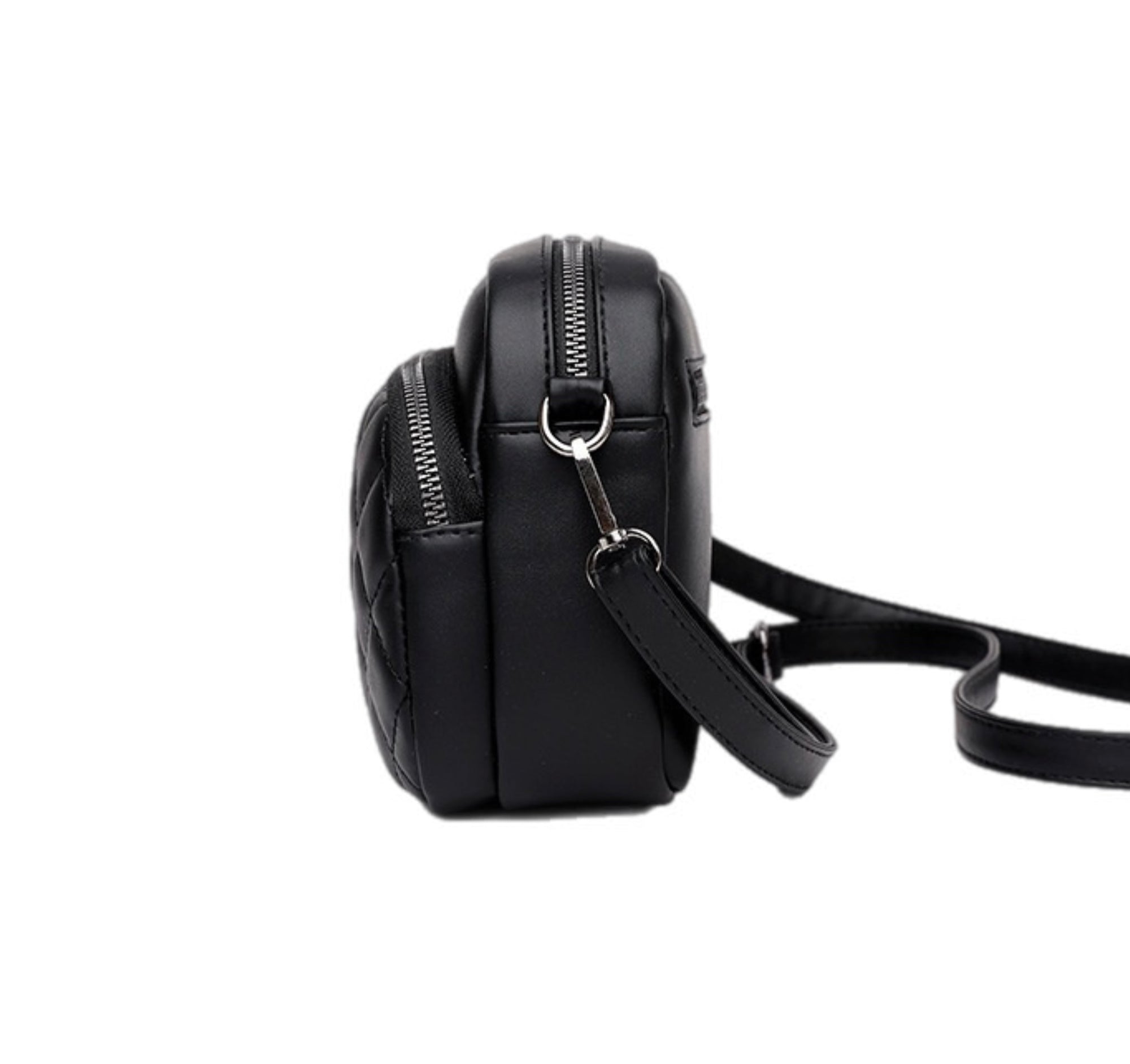 Women's Fashionable Crossbody Bag Multi Zipper Pocket Soft Leather Large Capacity Rhombus Women's Shoulder Messenger Bag