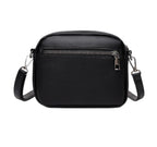 Women's Fashionable Crossbody Bag Multi Zipper Pocket Soft Leather Large Capacity Rhombus Women's Shoulder Messenger Bag