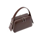 Women's Genuine Leather Shoulder Bag Multi Zipper Pocket Large Capacity Crossbody Bag Fashionable Women's Shoulder Bag