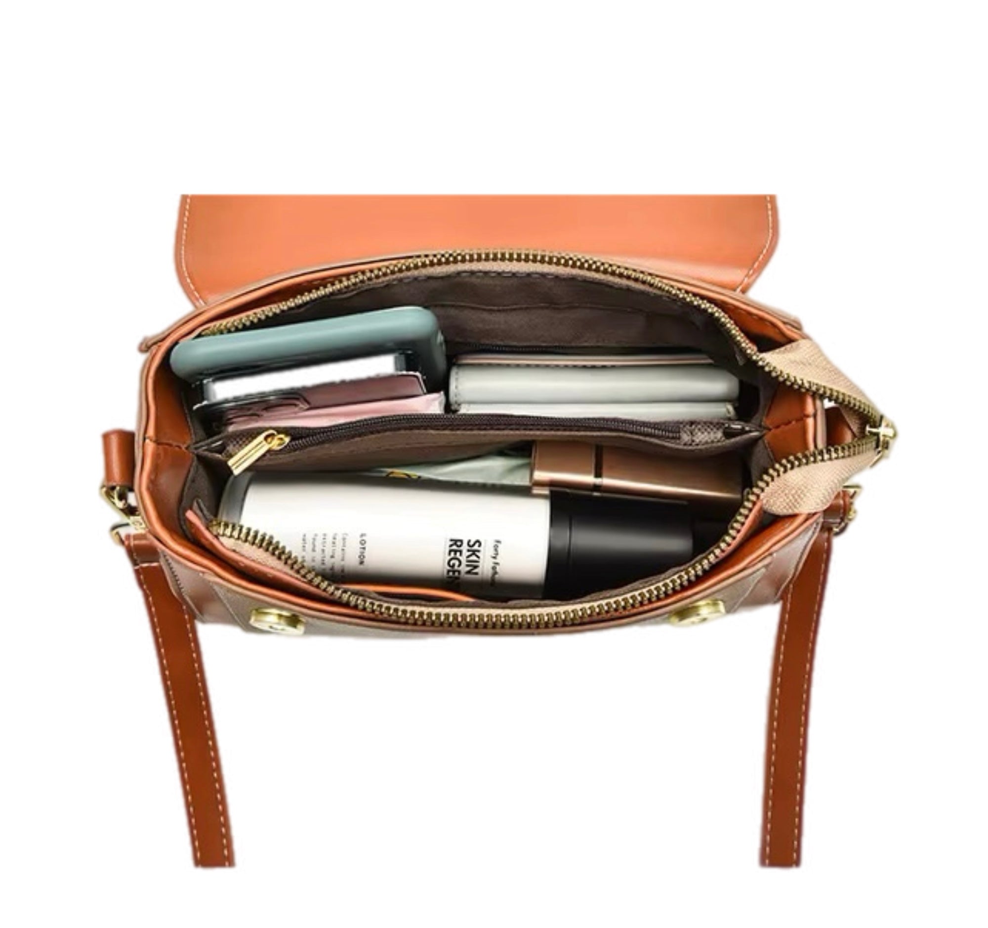 Women's Light Luxury One-shoulder Versatile Advanced Texture Fashion Handbag Original Leather  Multi Pocket Women Shoulder Bag