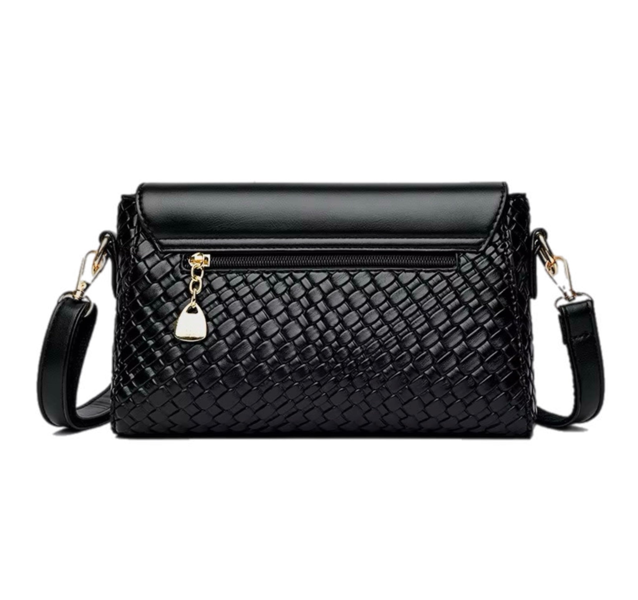 Modieuze crossbodytas voor dames, originele leren schoudertas met grote capaciteit, meerdere ritsvakken, schoudertas voor dames