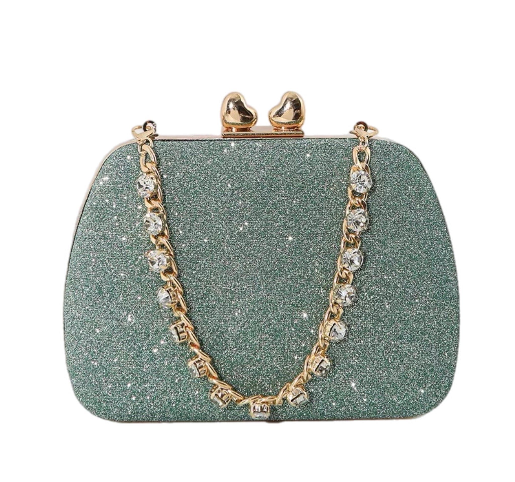 Women's Luxury Handbag Large Capacity Shoulder Bag Rhinstone Crafted Chain Handheld Women's Crossbody Small Square Bag - Acquisti Online