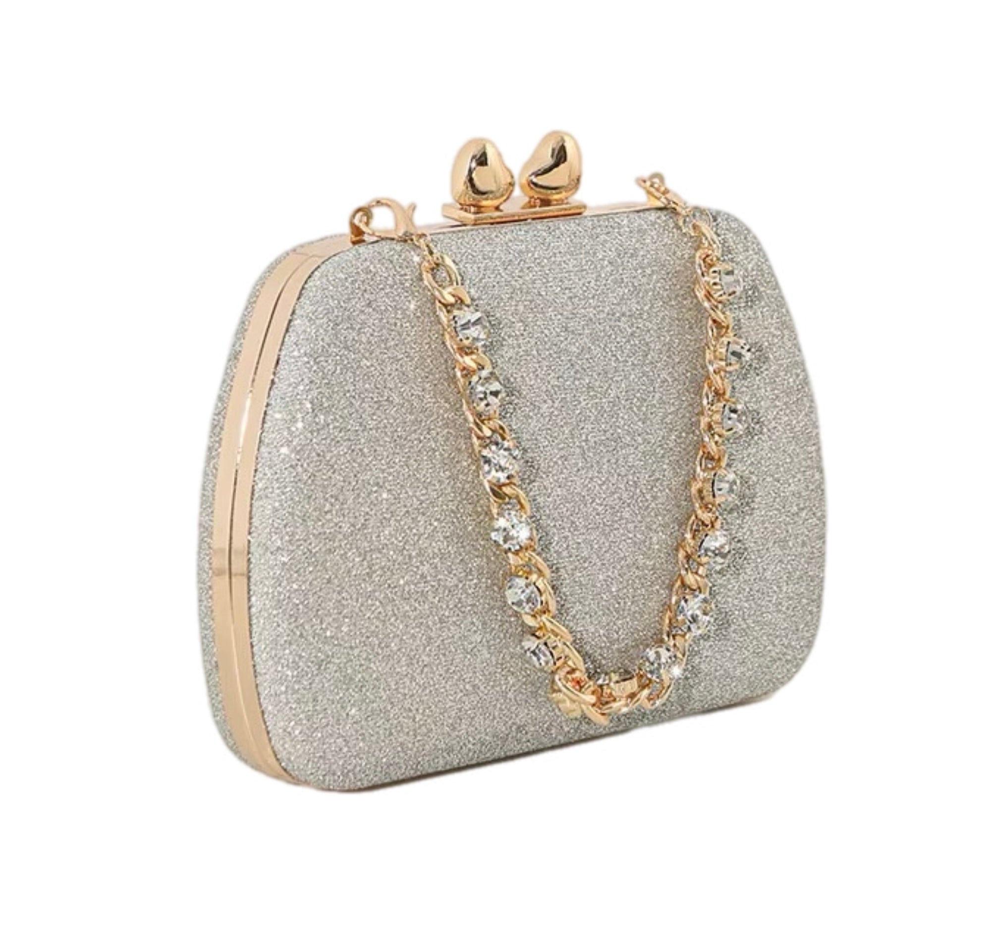 Women's Luxury Handbag Large Capacity Shoulder Bag Rhinstone Crafted Chain Handheld Women's Crossbody Small Square Bag