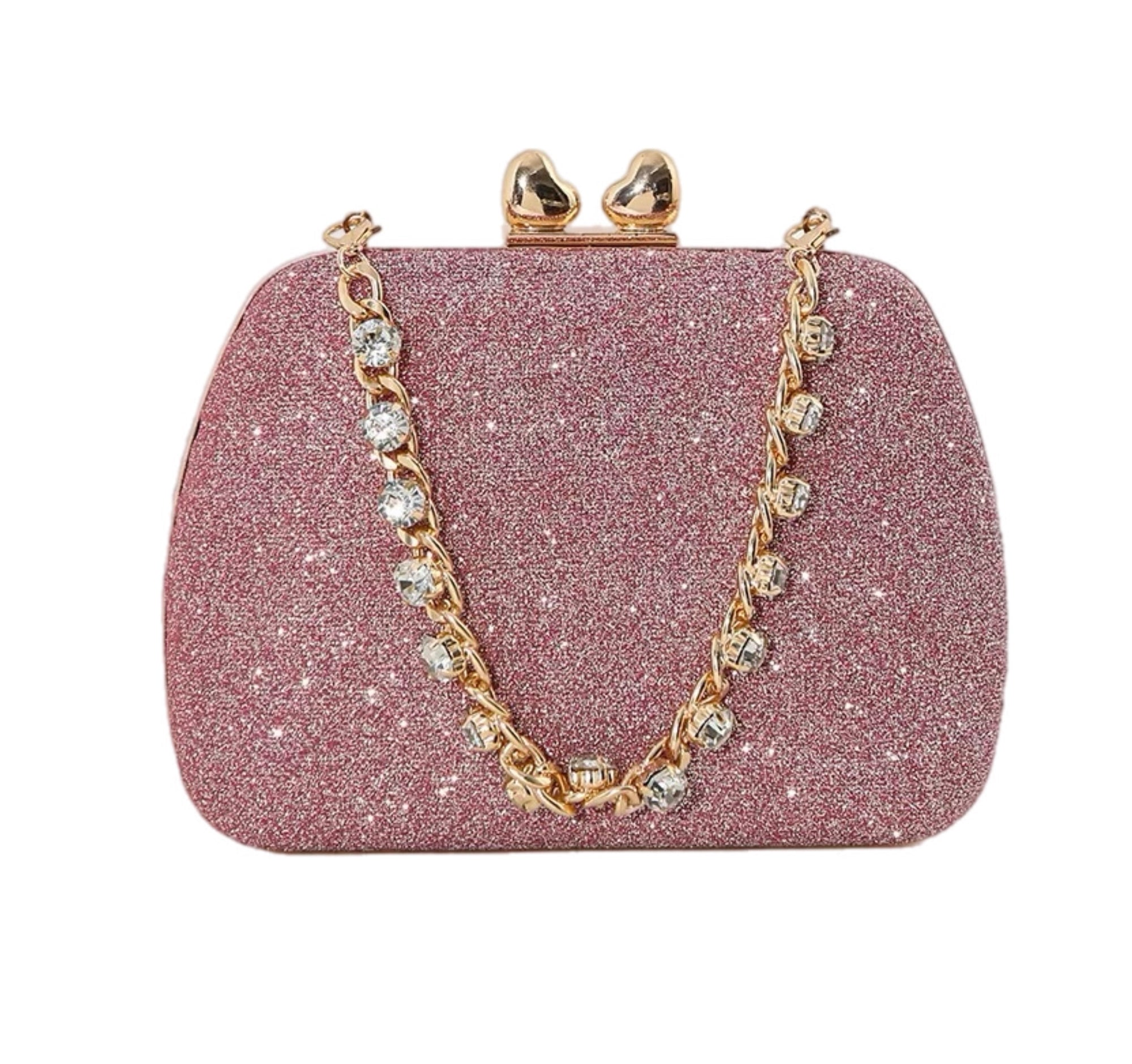 Women's Luxury Handbag Large Capacity Shoulder Bag Rhinstone Crafted Chain Handheld Women's Crossbody Small Square Bag