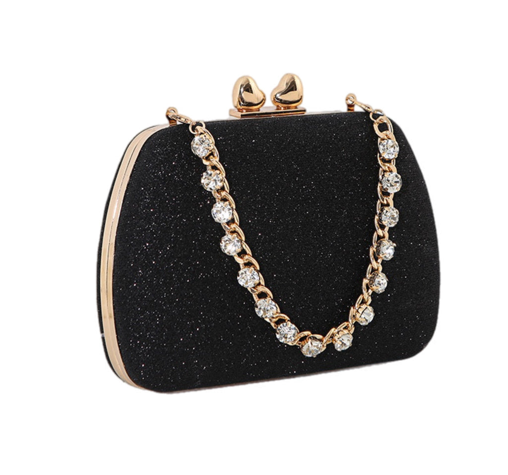 Women's Luxury Handbag Large Capacity Shoulder Bag Rhinstone Crafted Chain Handheld Women's Crossbody Small Square Bag