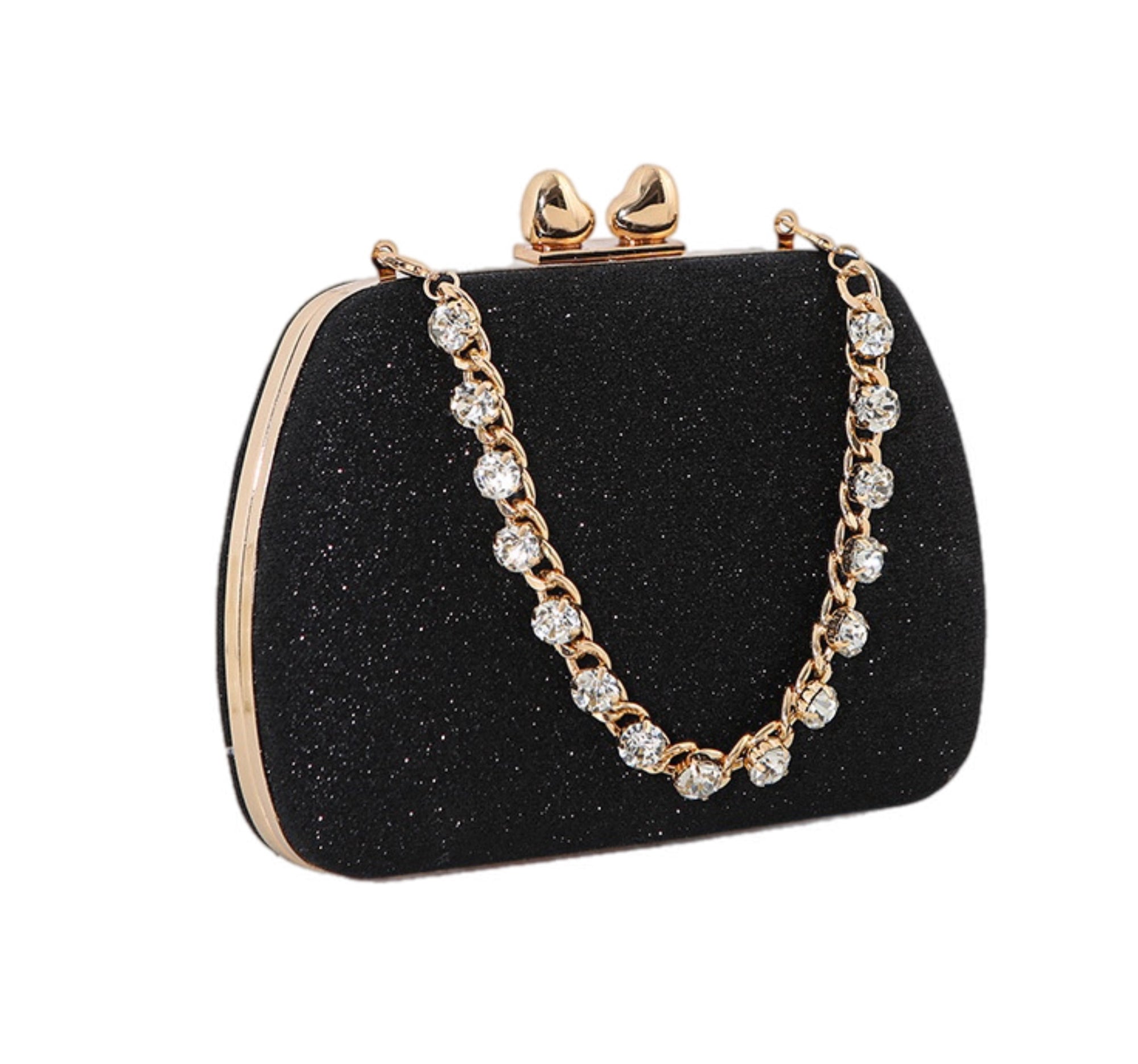 Women's Luxury Handbag Large Capacity Shoulder Bag Rhinstone Crafted Chain Handheld Women's Crossbody Small Square Bag