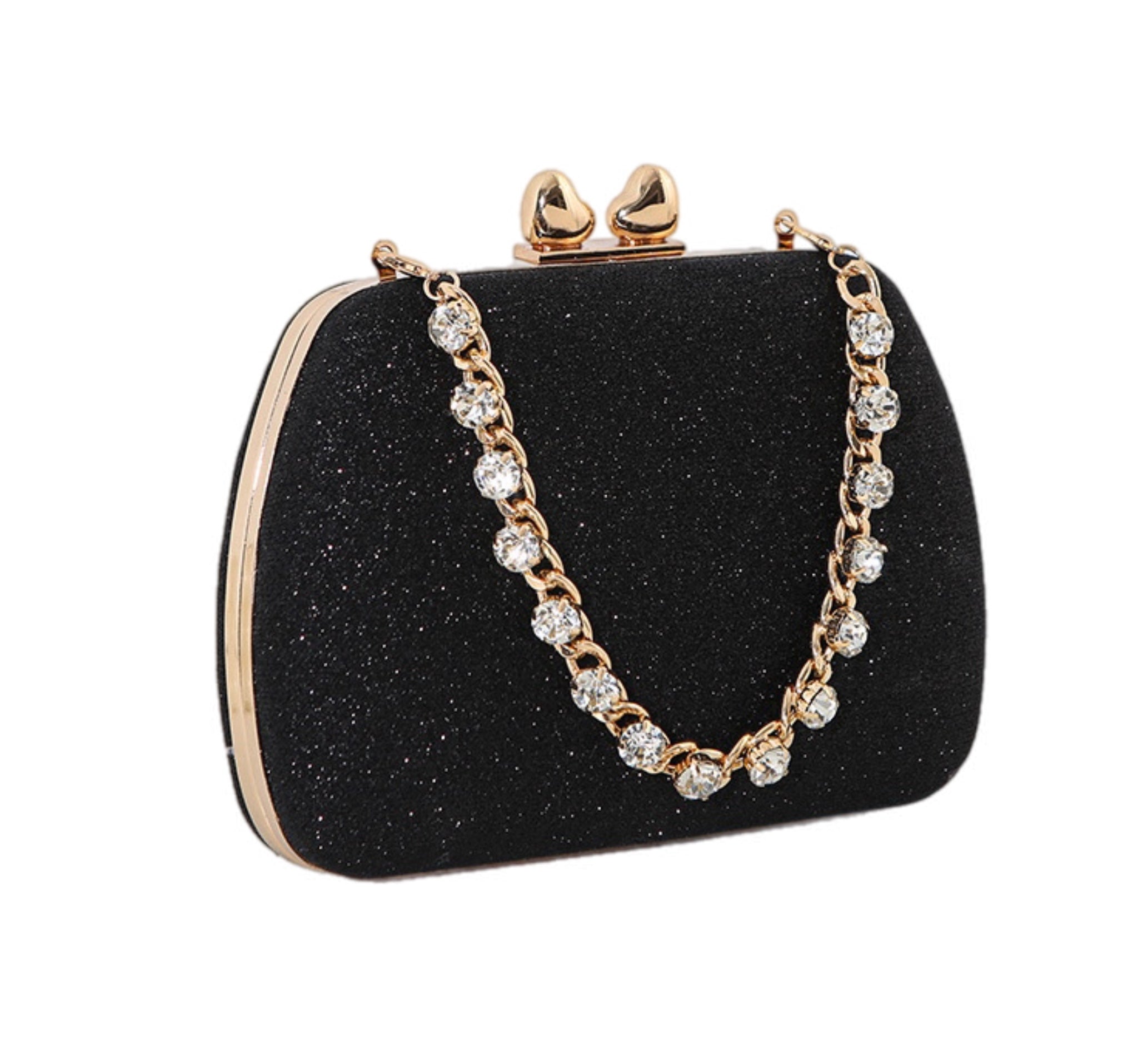 Women's Luxury Handbag Large Capacity Shoulder Bag Rhinstone Crafted Chain Handheld Women's Crossbody Small Square Bag - Acquisti Online