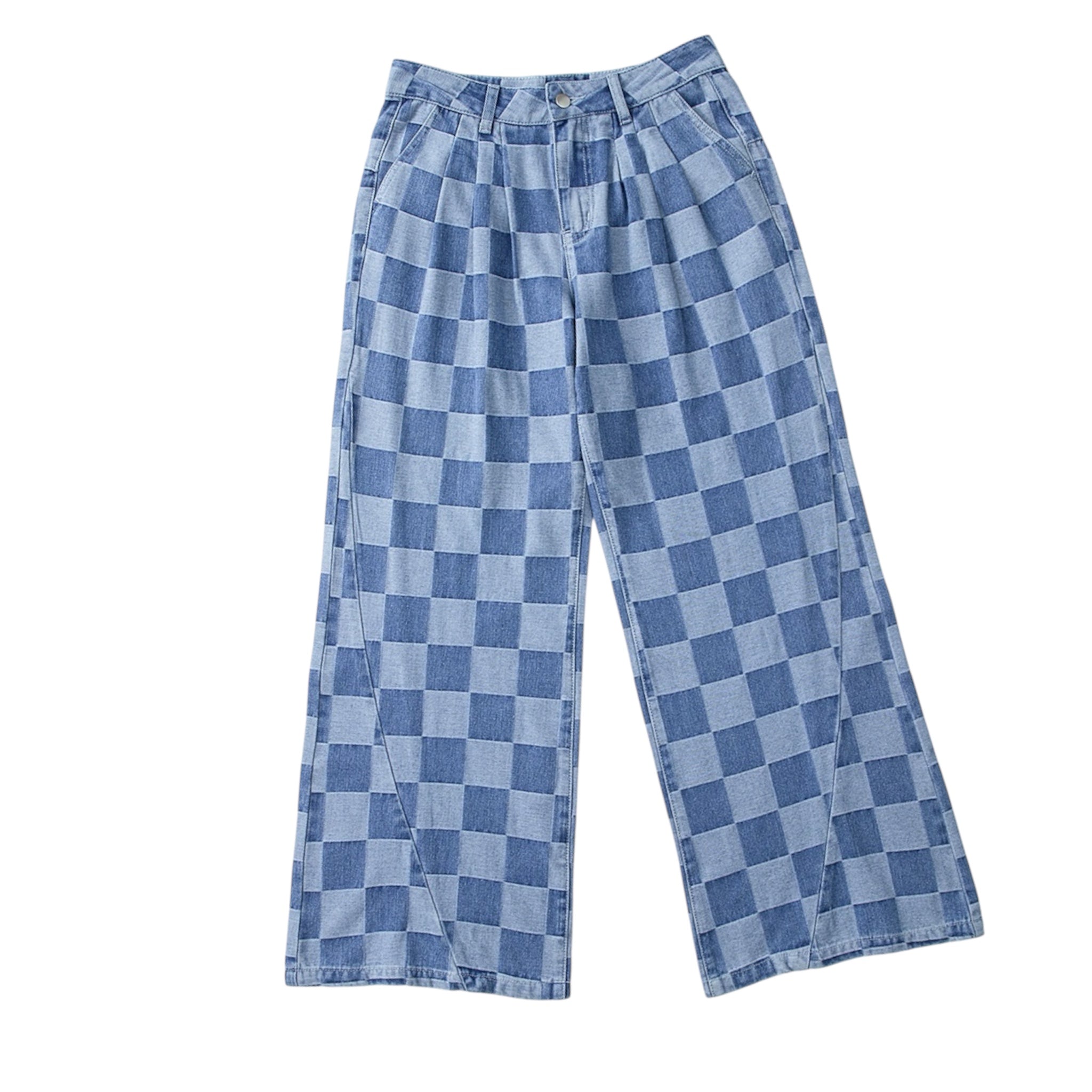 Pantaloni larghi alla moda da donna, a gamba larga, nuovi, larghi, a vita alta, casual, alla moda, da donna