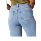 Women's Fashionable Simple Classic Fashion Washed High Waist Raw Edge Wide Leg Casual Baggy Women's Jeans Pant