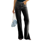 Women's Jeans Fashionable High Waist Straight Pant Fashion Loose Jeans Vintage Solid Color Women's Denim Jeans