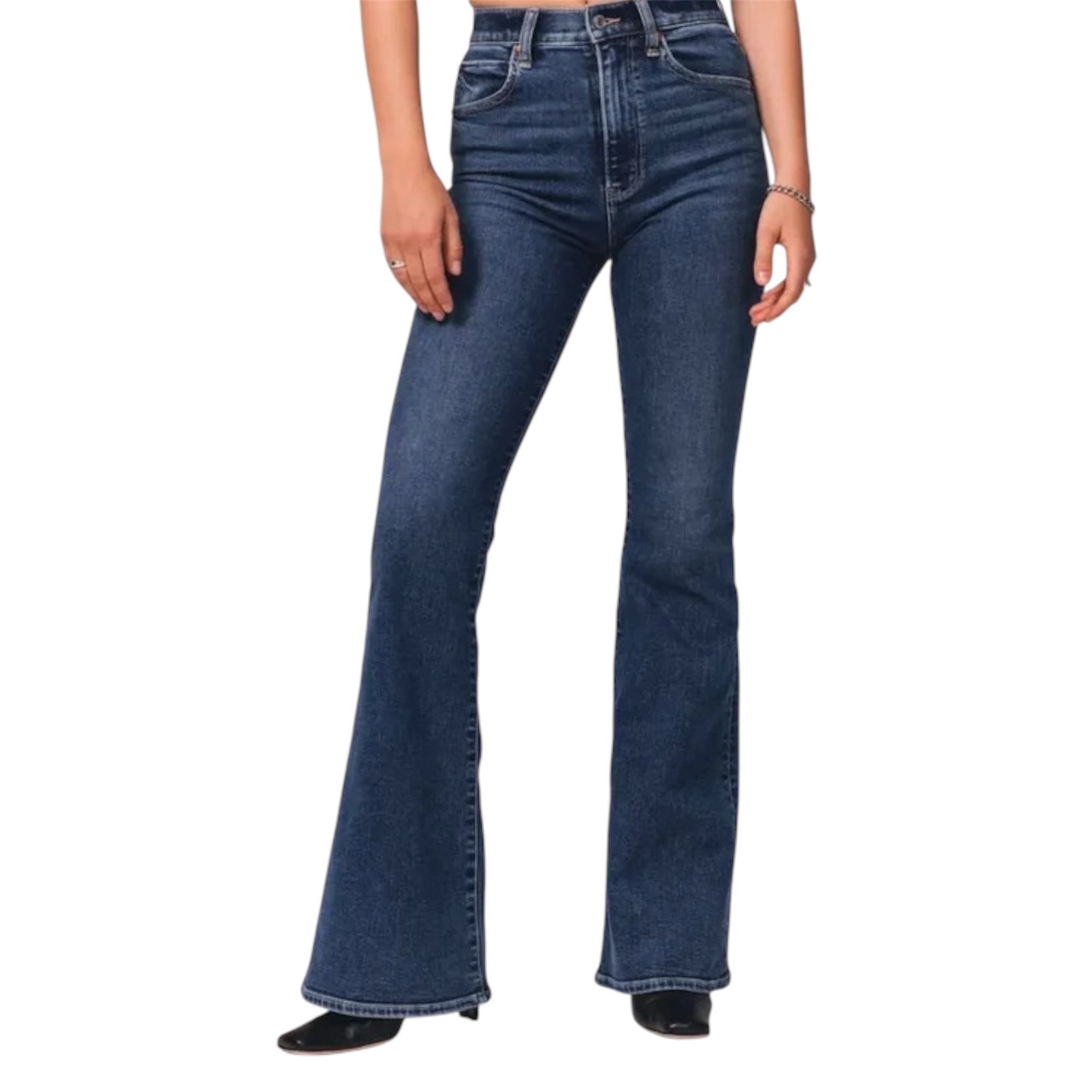 Women's Fashionable Casual Solid Color Jeans Vintage Denim Ladies Jeans Women's Fashion High Waist Wide Leg Jeans