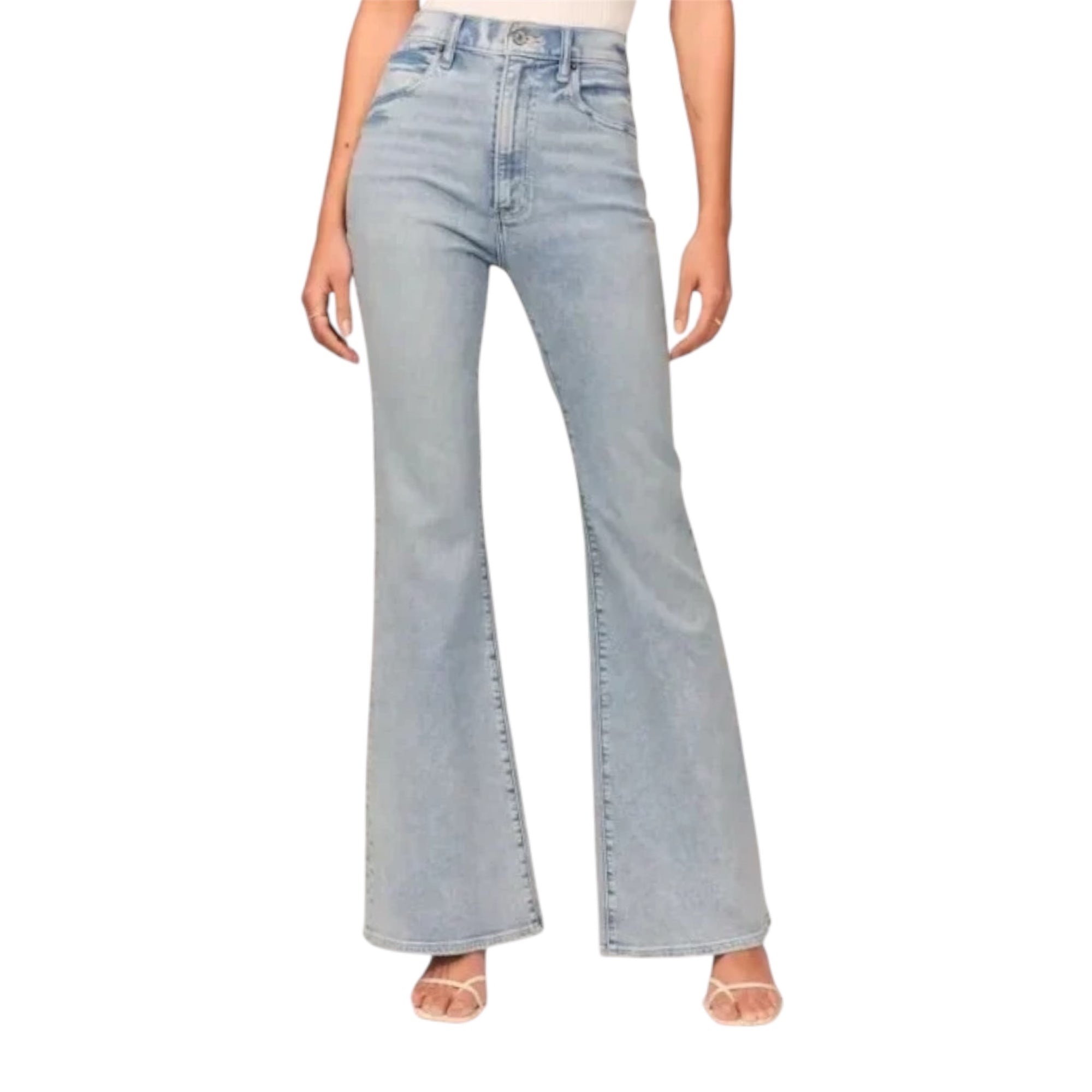 Women's Fashionable Casual Solid Color Jeans Vintage Denim Ladies Jeans Women's Fashion High Waist Wide Leg Jeans