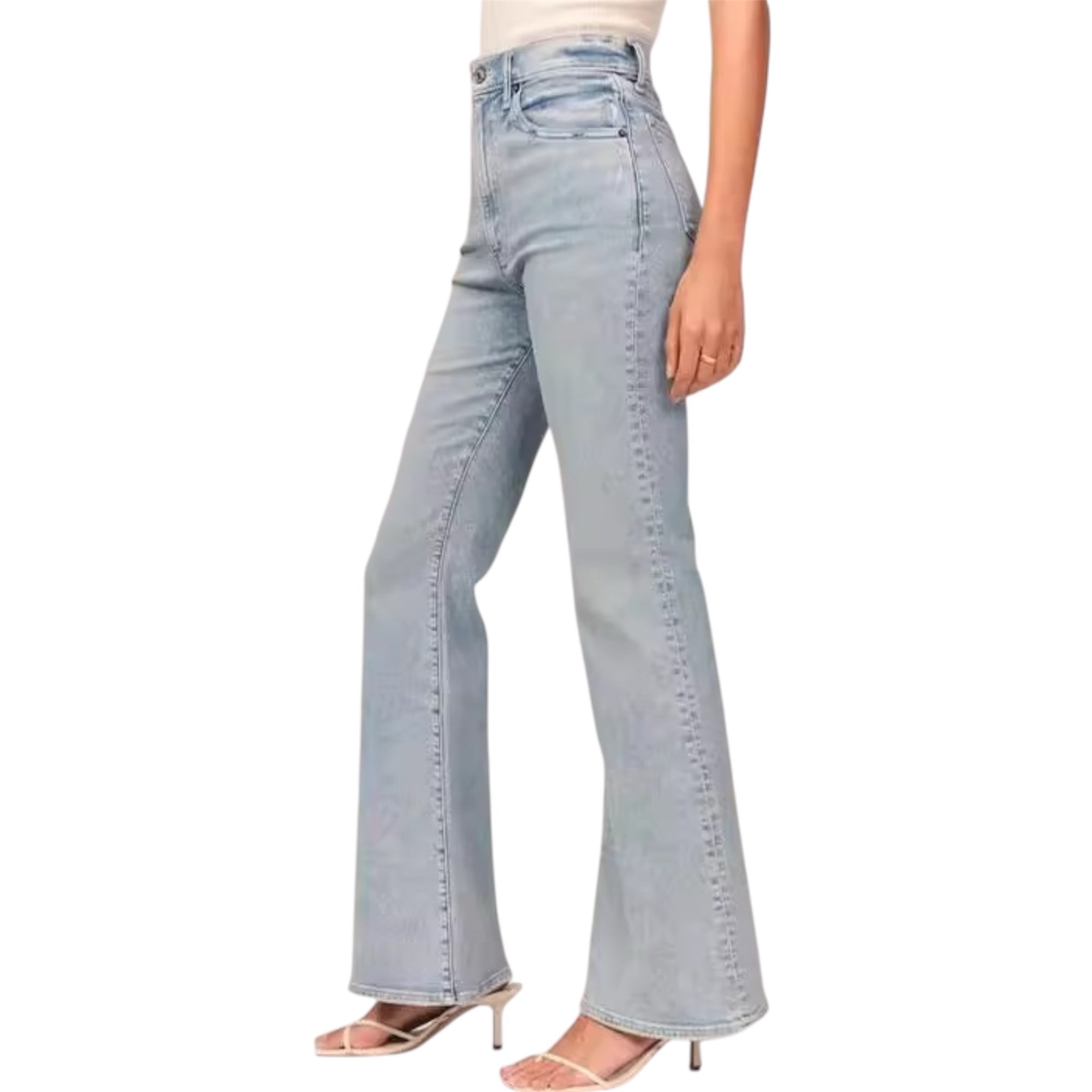 Women's Fashionable Casual Solid Color Jeans Vintage Denim Ladies Jeans Women's Fashion High Waist Wide Leg Jeans