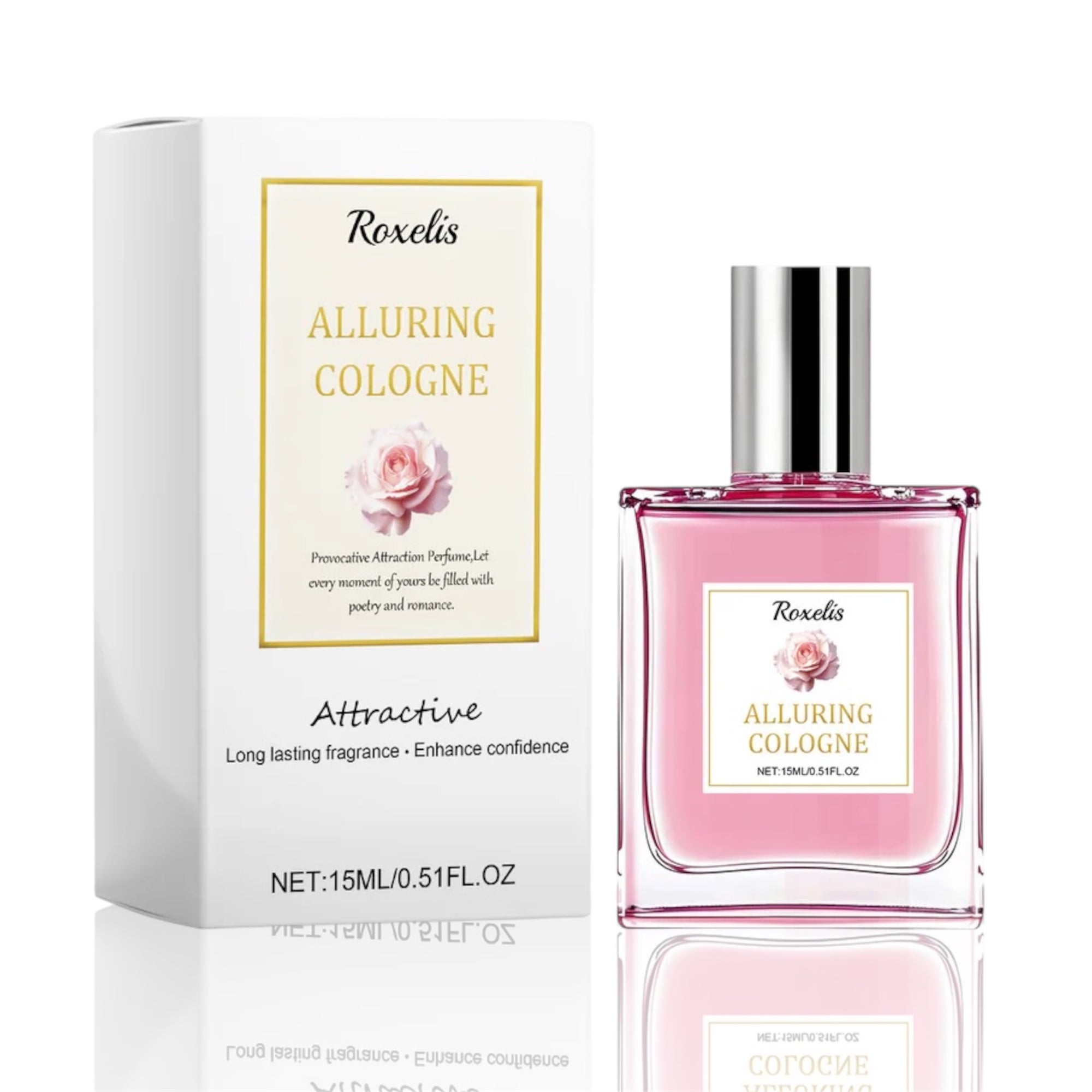 Roxelis Alluring Cologne 15ml Women Perfume Rose Perfume Long Lasting Fragrance Floral Botanical Fragrance Body Mist - Acquisti Online