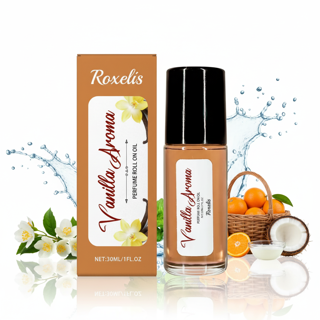 Roxelis Vanilla Aroma Perfume 30ml Roll On Oil Perfume Long Lasting Fragrance Light And Elegant Aromas Women Perfume - Acquisti Online