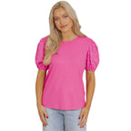 Women's Fashionable Solid Color Round Neck Pullover Simple Women's Sleeve Casual Women's Fashionable Short Dress