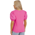 Women's Fashionable Solid Color Round Neck Pullover Simple Women's Sleeve Casual Women's Fashionable Short Dress