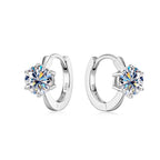 Women Luxury Earrings Fashion Moissanite Diamond S925 Silver Earrings High Quality Solitaire Hoops Women's Earrings