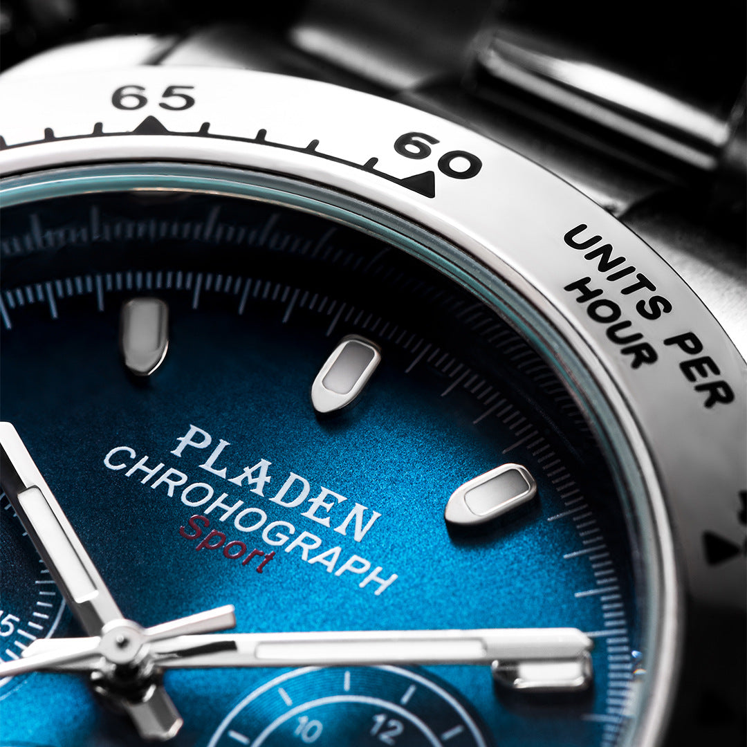 PLADEN Men's Steel Band Business Fashion Luminous Sports Quartz Movement Waterproof Man Watch
