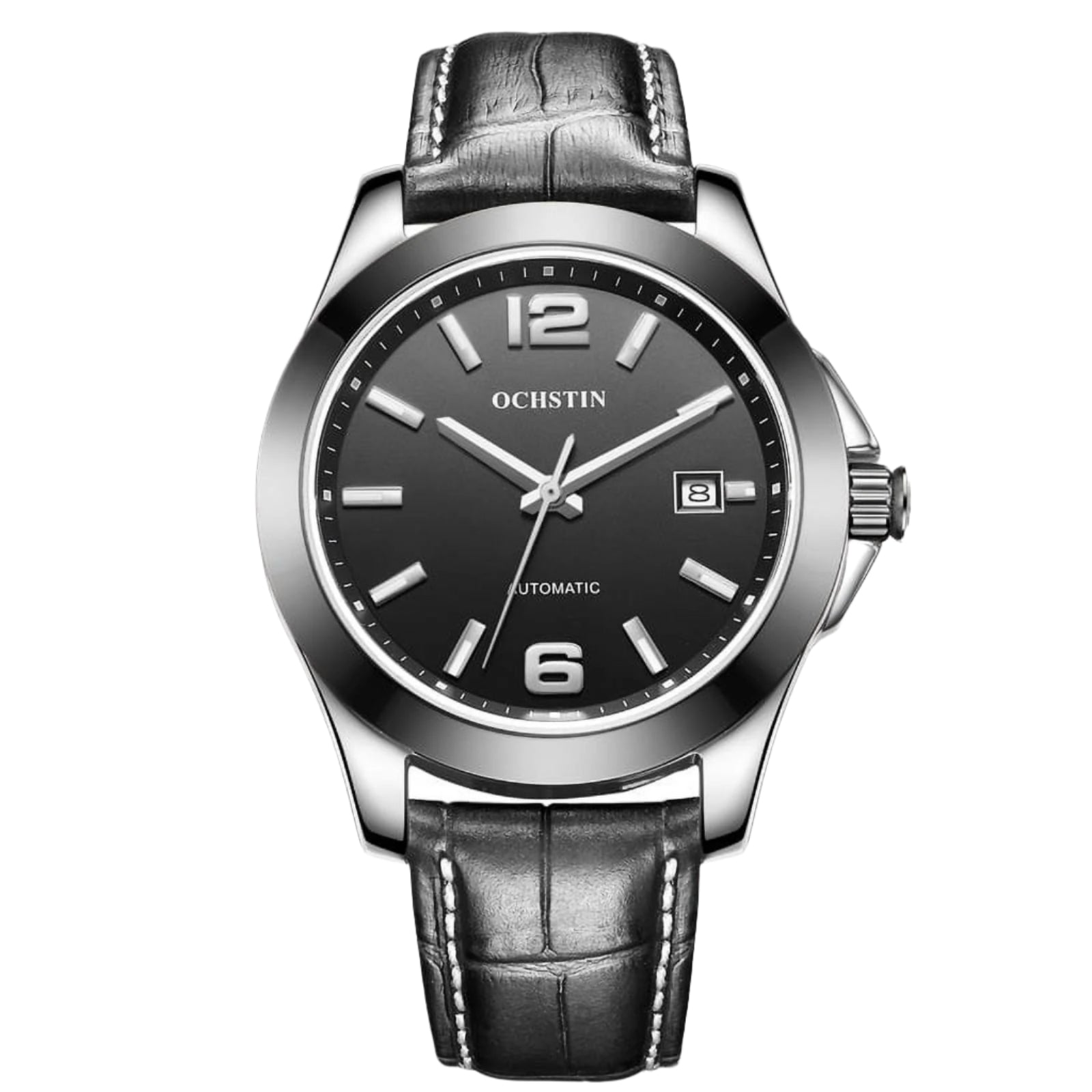 OCHSTIN Men's Automatic Mechanical Watch Original Leather Band Stainless Steel Waterproof Men Mechanical Watch