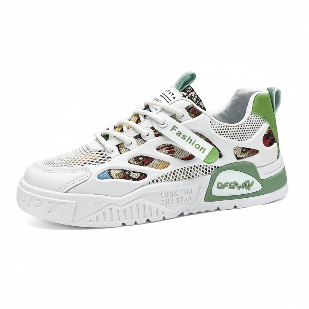 Men's Fashion Casual Sneakers Shoes Height Increasing All-Match Breathable Canvas Lining Mesh All Men's Fashion Shoes