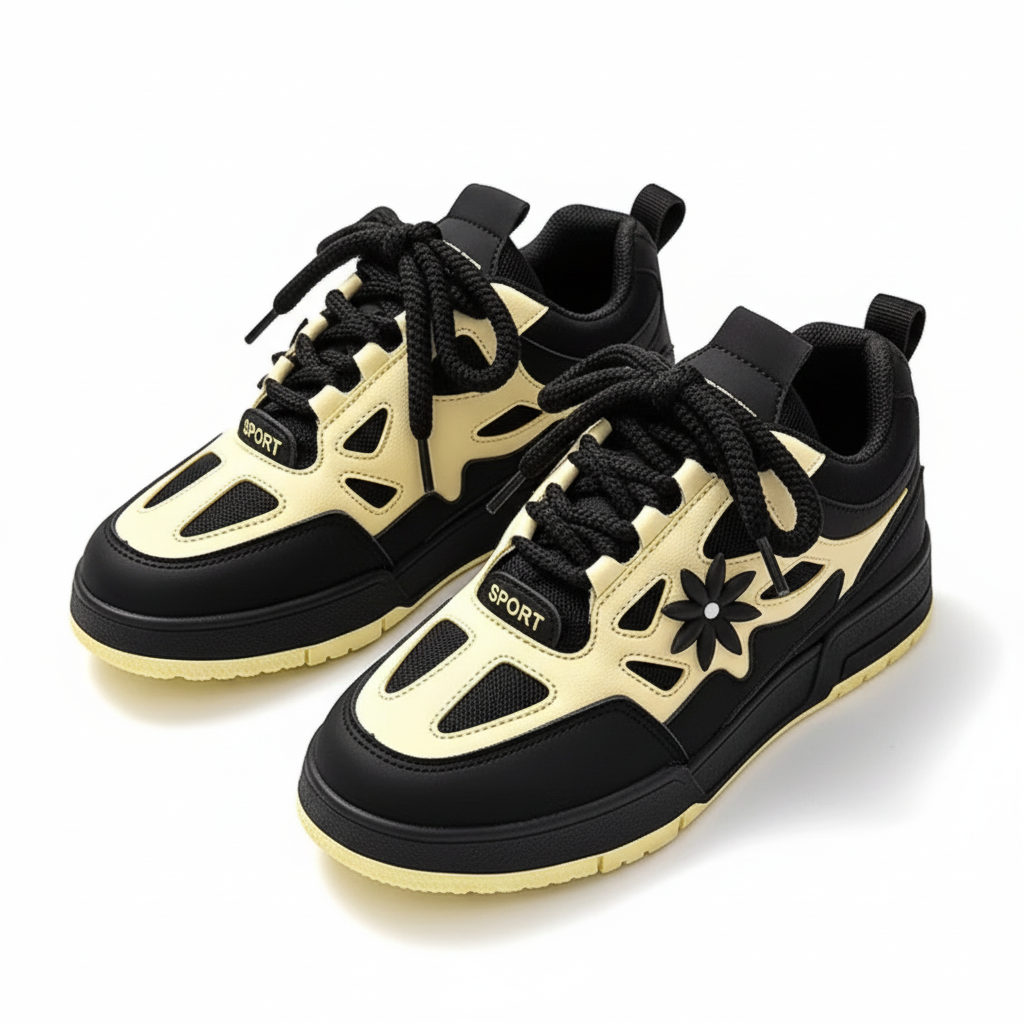Sneakers casual da uomo alla moda, scarpe da passeggio con lacci di alta qualità, sneakers in vera pelle, scarpe casual da uomo