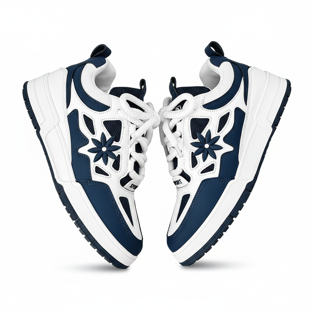 Men's Fashion Casual Sneakers High Quality Lace-up Walking Shoes Genuine Leather Style Sneakers Men's Casual Shoes