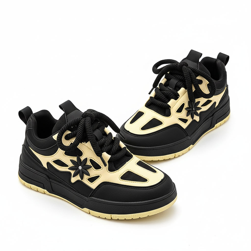 Men's Fashion Casual Sneakers High Quality Lace-up Walking Shoes Genuine Leather Style Sneakers Men's Casual Shoes