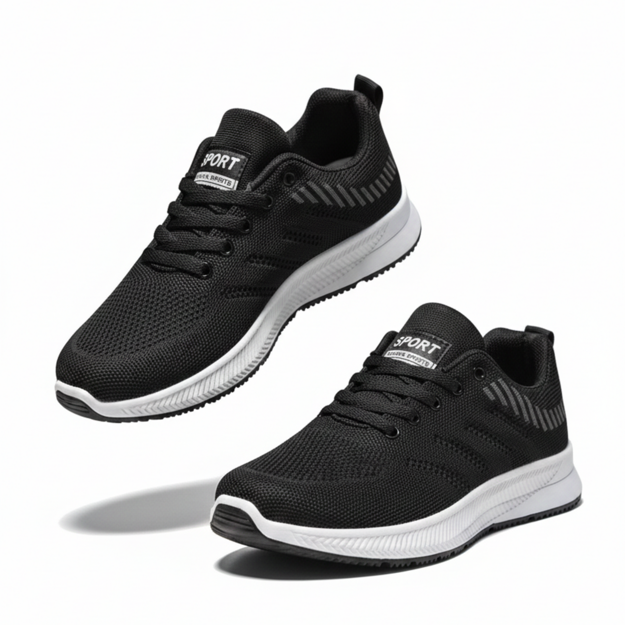 Men's Fashion Sports Sneakers Comfortable  Slip-On Jogging Breathable Flying Woven Men Sports Sneakers Casual Shoes