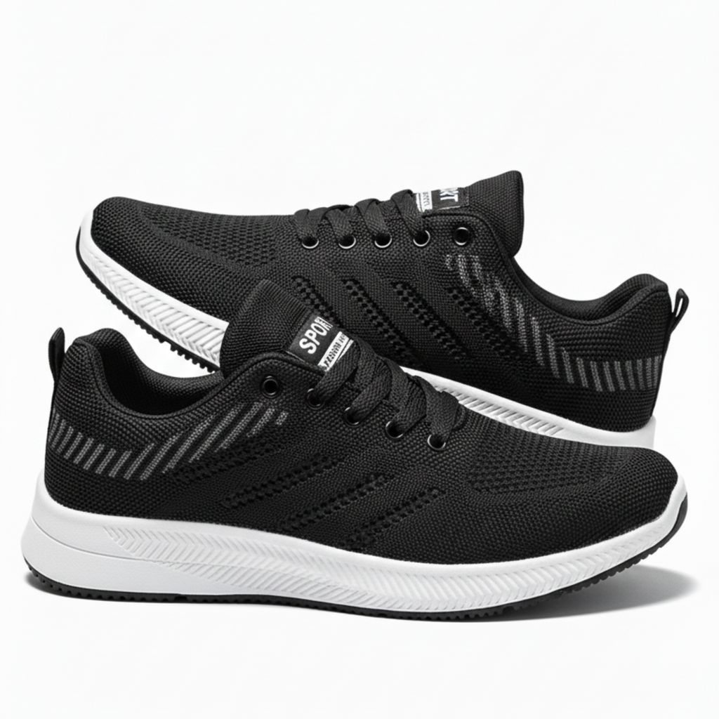 Men's Fashion Sports Sneakers Comfortable  Slip-On Jogging Breathable Flying Woven Men Sports Sneakers Casual Shoes