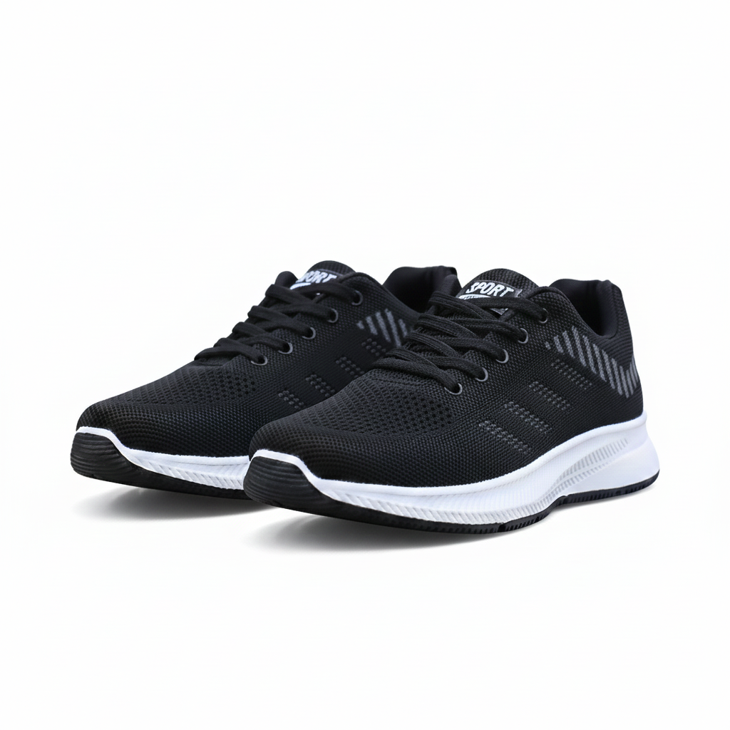 Men's Fashion Sports Sneakers Comfortable  Slip-On Jogging Breathable Flying Woven Men Sports Sneakers Casual Shoes