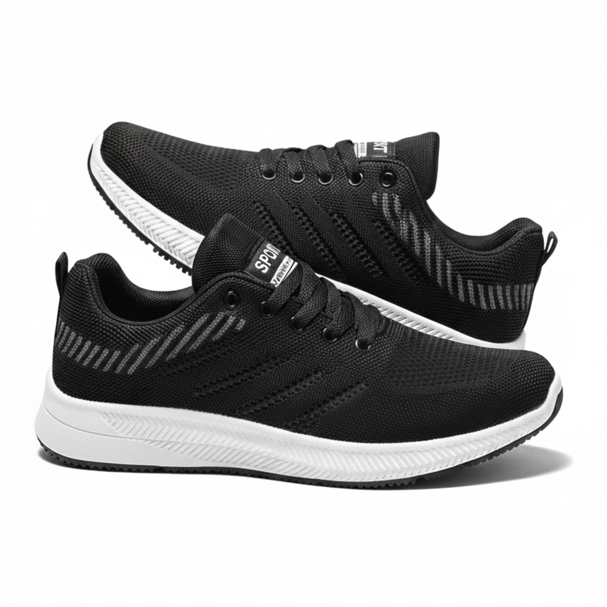 Men's Fashion Sports Sneakers Comfortable  Slip-On Jogging Breathable Flying Woven Men Sports Sneakers Casual Shoes