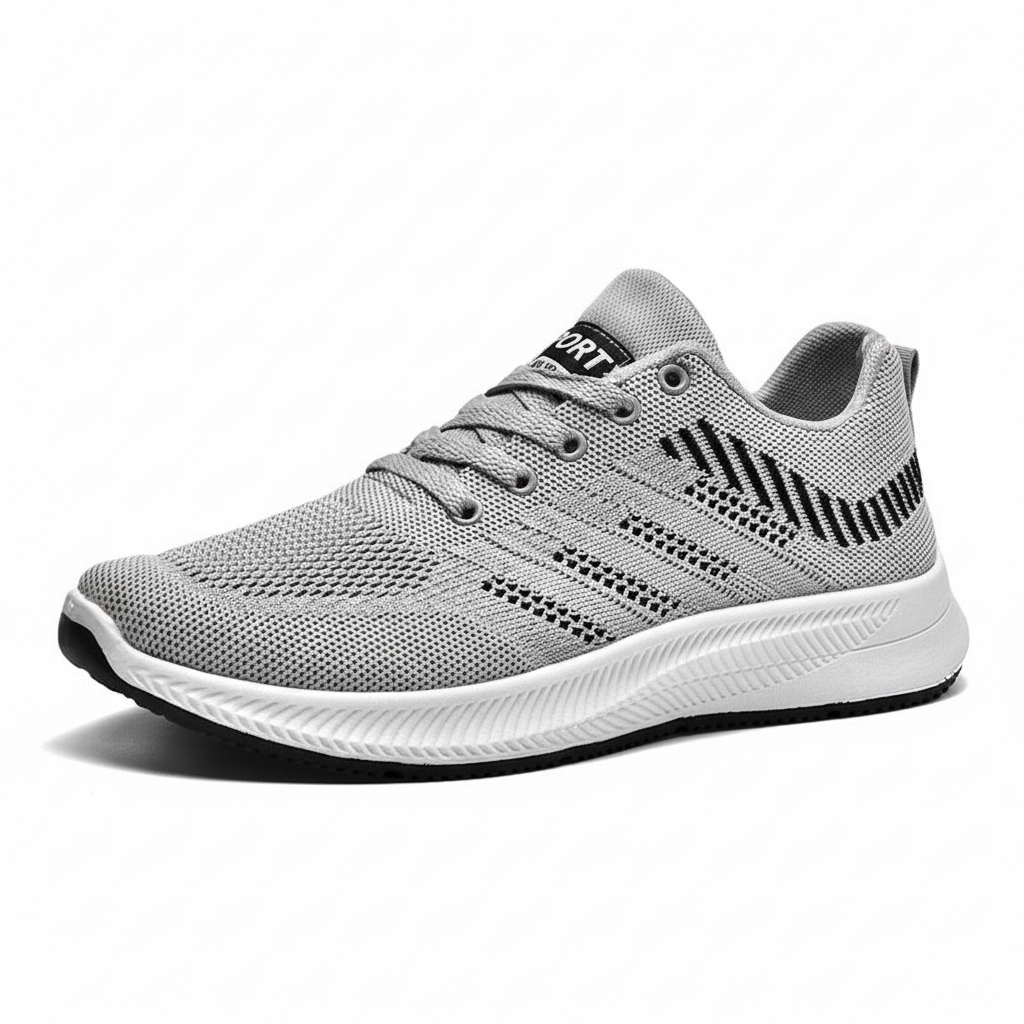 Men's Fashion Sports Sneakers Comfortable  Slip-On Jogging Breathable Flying Woven Men Sports Sneakers Casual Shoes