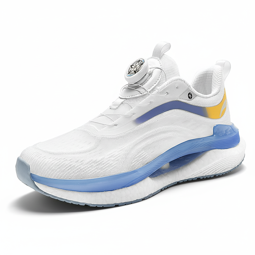 Men's Fashionable Sneakers Shoes Knob Laces Breathable Knit Sport Shoes Men Casual Sneakers Men's Popcorn Sneaker