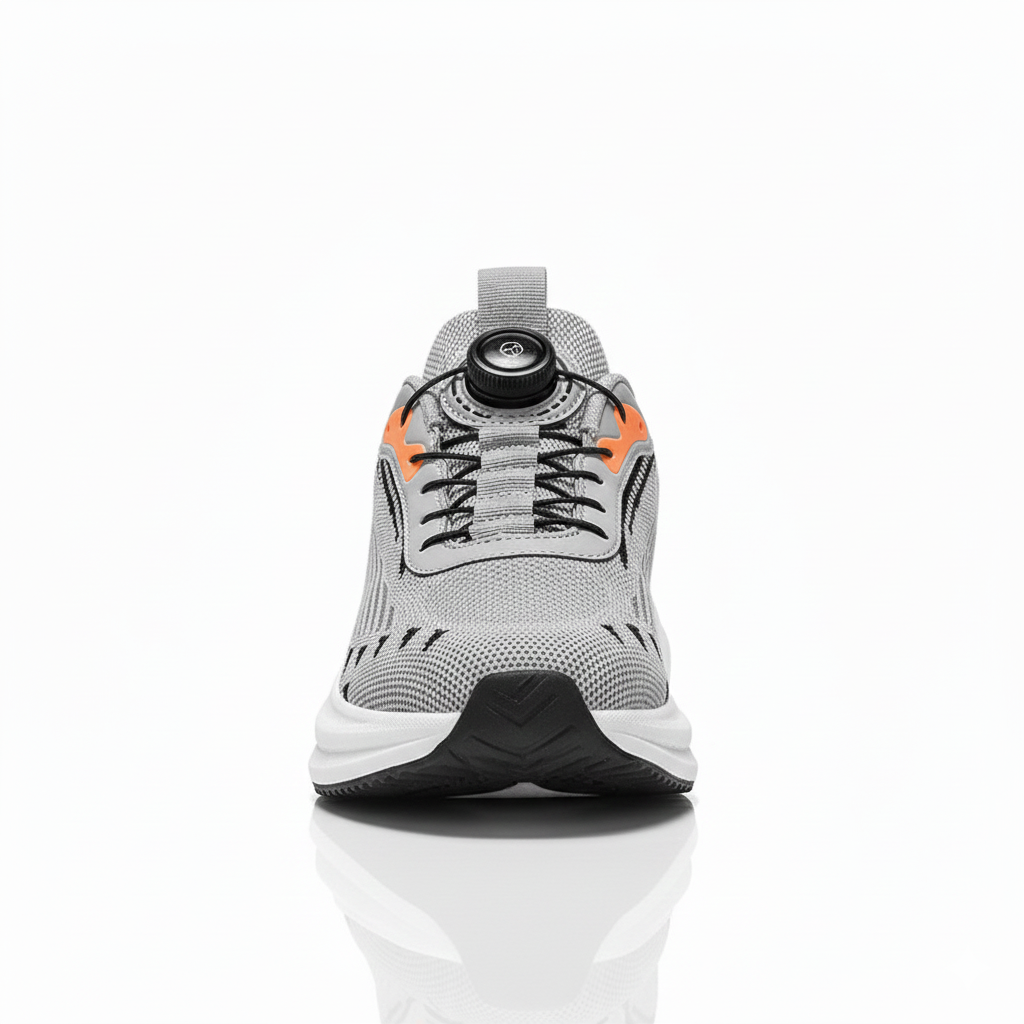 Men's Fashionable Sports Shoes Lightweight Breathable Rotating Buckle Fly-kit Mesh Casual Sports Running Men's Shoes