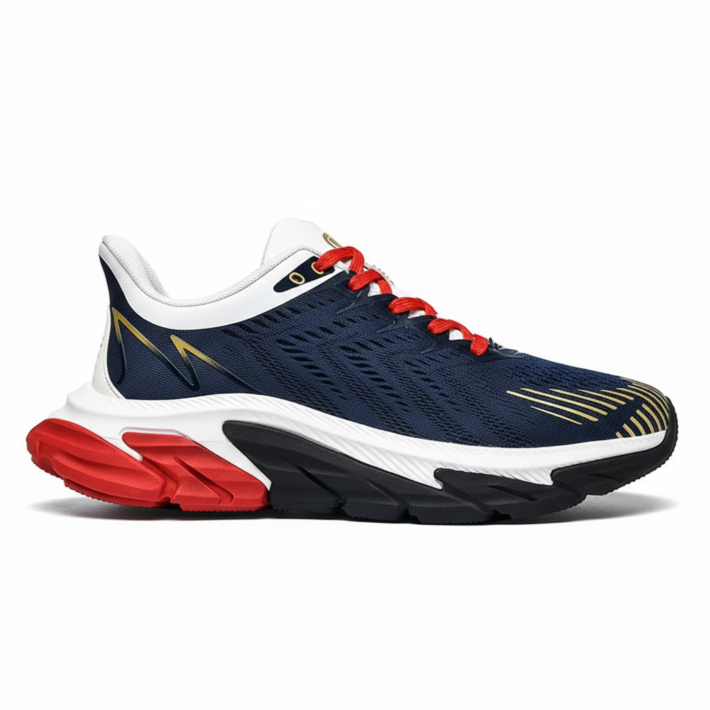 Men's Sports Shoes Sneakers Shock Absorption Air Cushion Ultra Light Weight Lace-Up Breathable Men Casual Shoes