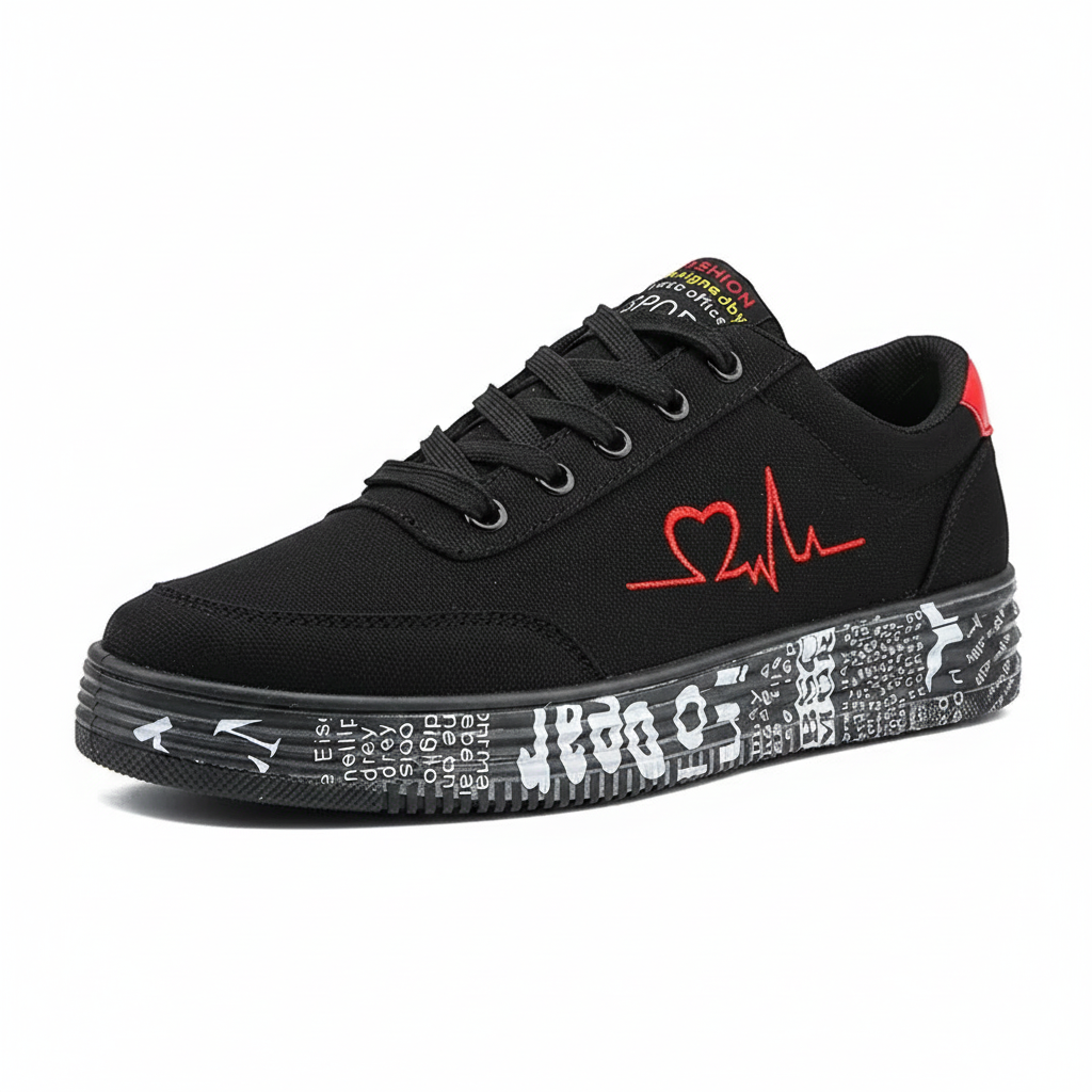 Men's Fashion Casual Sport Sneakers High Top Skateboarding Shoes Breathable Round Toe Lace Up Platform Men's Sneakers