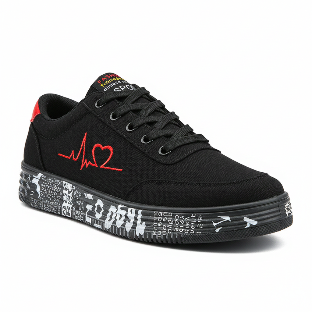 Men's Fashion Casual Sport Sneakers High Top Skateboarding Shoes Breathable Round Toe Lace Up Platform Men's Sneakers