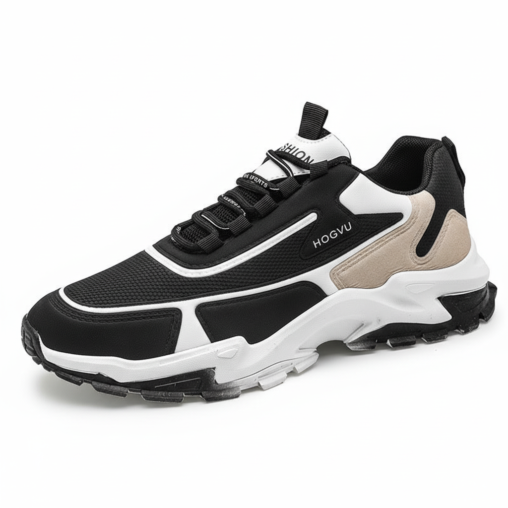 Men's Fashionable Breathable Sneaker Mesh Running Casual Sports Shoes Comfortable Mesh Upper Lining Men's Shoes