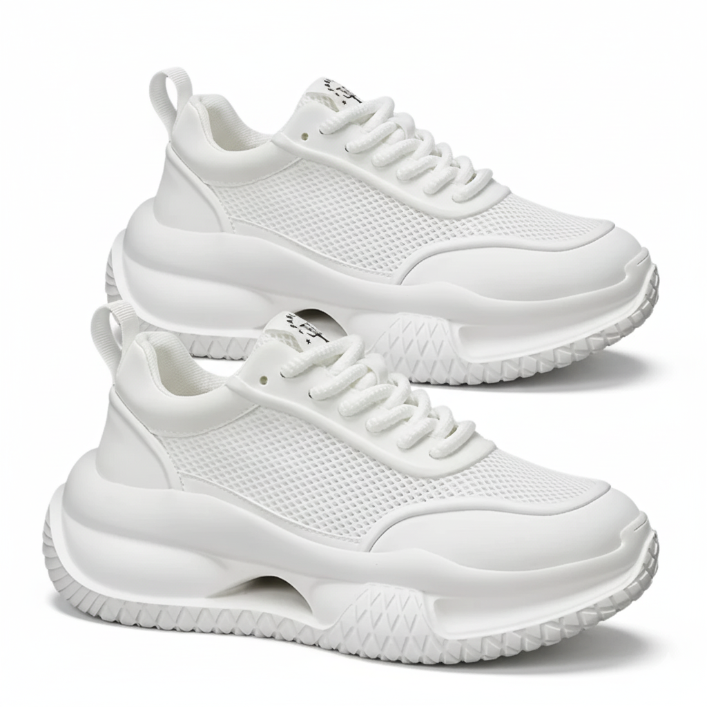 Men's Fashionable Sports Shoes Platform Mesh Surface Breathable Sports Casual Shoes Pilot Small Men's Fashion Shoes